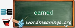 WordMeaning blackboard for earned